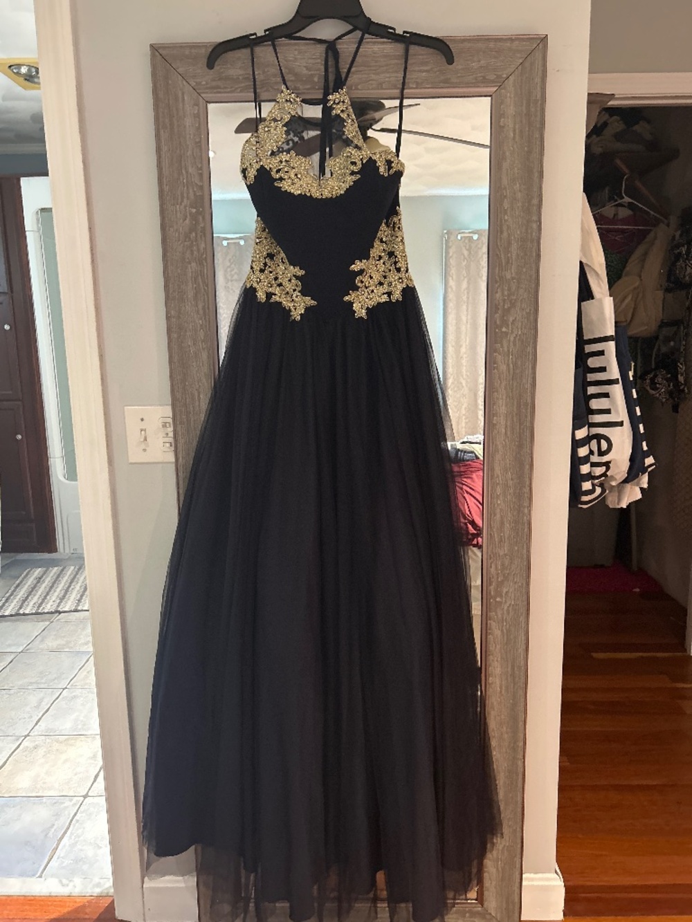 Navy blue prom dress